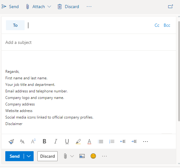 changing outlook signature final step