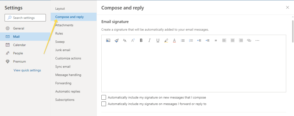 how to add signature in outlook 2021