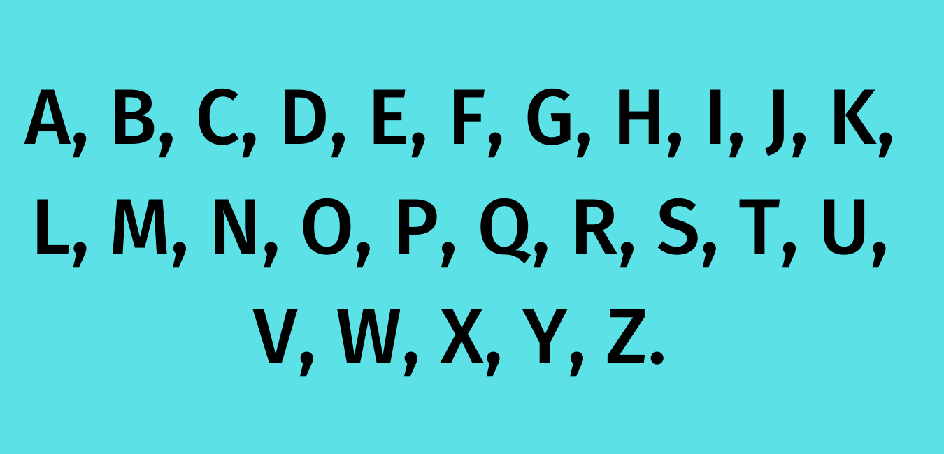 How Many Letters Are In The Alphabet