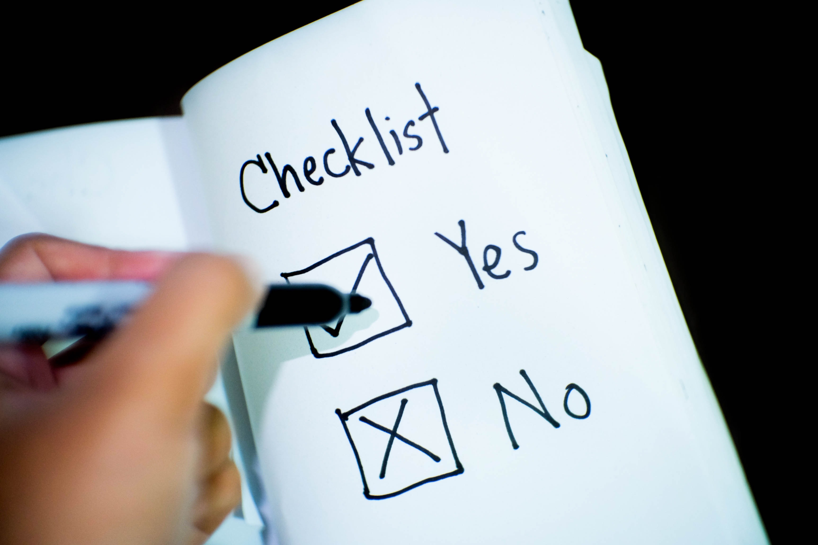 Creating a checklist